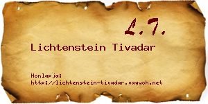 Lichtenstein Tivadar névjegykártya
